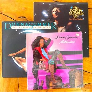 Donna Summer Vinyl Records Set of 3 70s 80s
